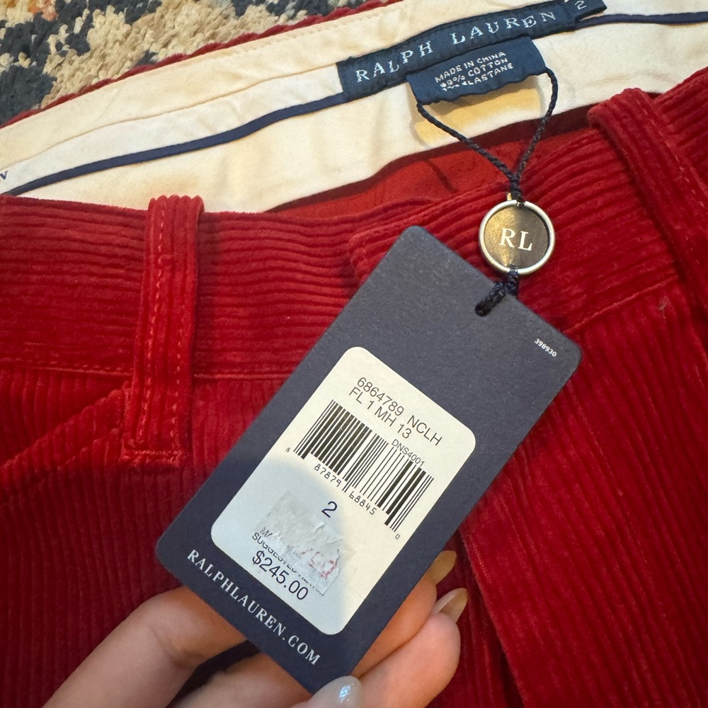 Ralph Lauren Rich Red Corduroy Trousers